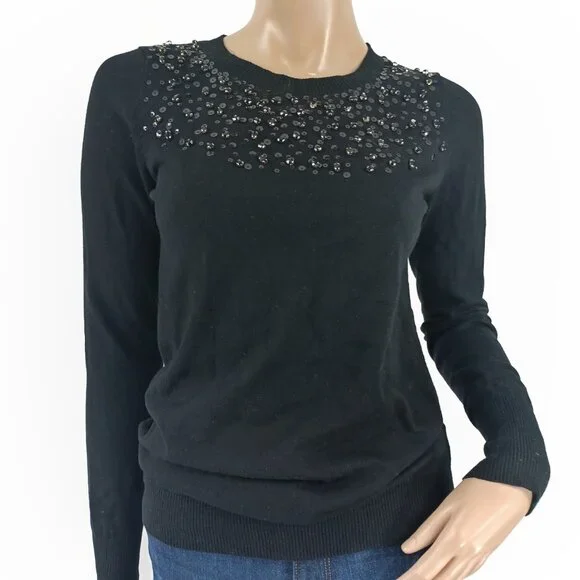 EXPRESS Sweater Pull Over Jewel & Sequin S - Picture 2 of 3